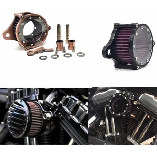 For Harley Sportster Air Filter Black Air Cleaner Intake Kit XL883 XL1200 Forty-Eight Seventy-Two 48 72 Iron 883 1991-2020 Bronz