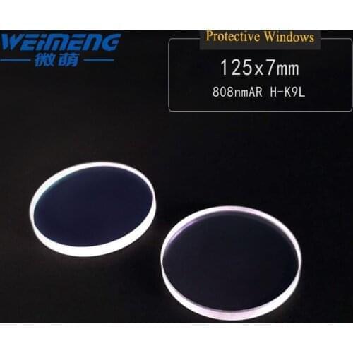 Weimeng Laser protective lens 125*7mm 808nmAR circular & plano H-K9L for laser cutting welding engraving machine