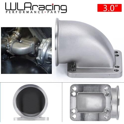 WLR - 3.0 " Vband 90 Degree Cast Turbo Elbow Adapter Flange 304 Stainless Steel For T3 T4 Turbocharger WLR-TEA30