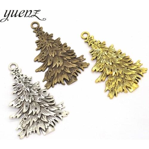 YuenZ 1pcs 3 Colors Antique silver color alloy Metal tree Charms for Jewelry Making Diy Handmade Jewelry 68*43mm Q205