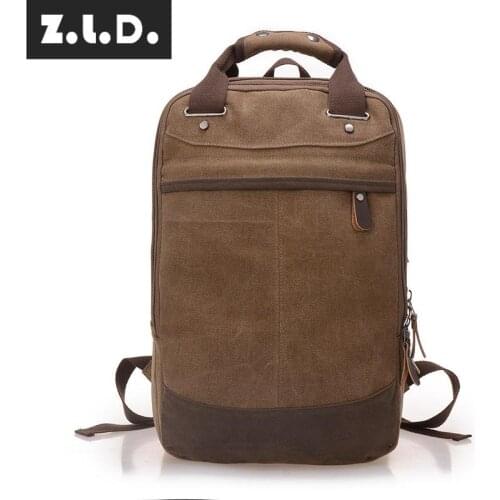 Z.L.D. Factory direct retro canvas bag men and women brand design casual shoulder bag business computer bag student bag