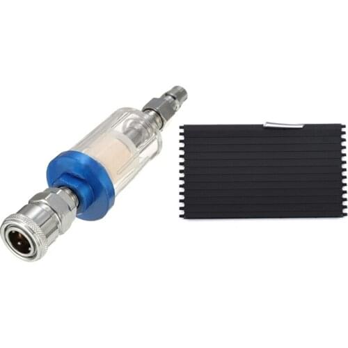 1 Pcs Mini Oil Water Separator with Integrated Air Filter & 1 Pcs Cup Holder Zipper Cup Holder Pull Plate(Front)