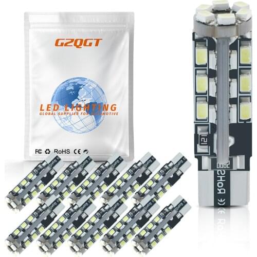 10pcs DC12V CANBUS LED T10 W5W 194 168 30SMD 4014 LED Car Reading Dome Lights LED Interior Light Wedge bulb Parking Light