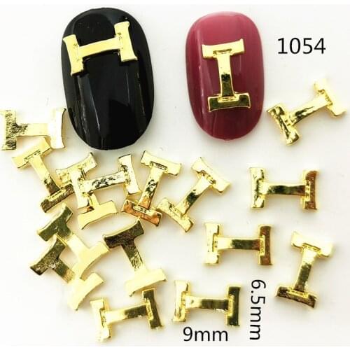 50pcs/pack metal nail art punk style half ring for jewelry nails sticker decoration gel nail art tools