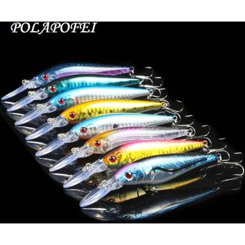 8pcs Plastic Minnow Fishing Lures 10g/110mm Swimbait Bass Wobbler Fish Baits Saltwater Fishing Tackles F