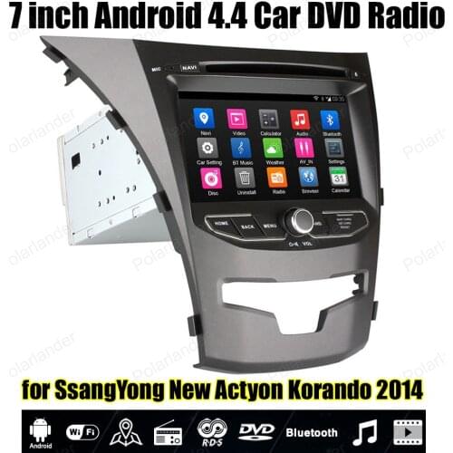 Android4.4 Car DVD For SsangYong New Actyon Korando 2014 Support BT 3G WiFi DAB + OBDII mirror link TPMS GPS 7 inch radio