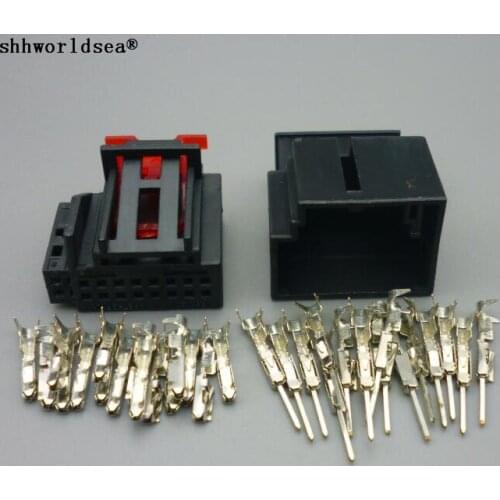 Worldgolden 16 Pin 1K0972928 1K0 972 928 Female Male Auto Air Conditioning Control Panel Connector Rearview Mirror Socket For VW