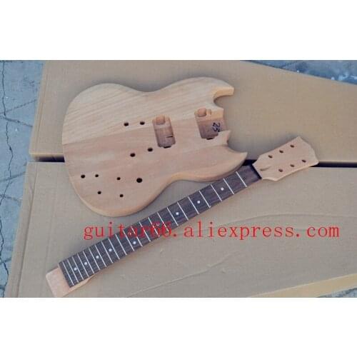 Free shipping natural color unfinished mahogany body electric guitar BJ-106