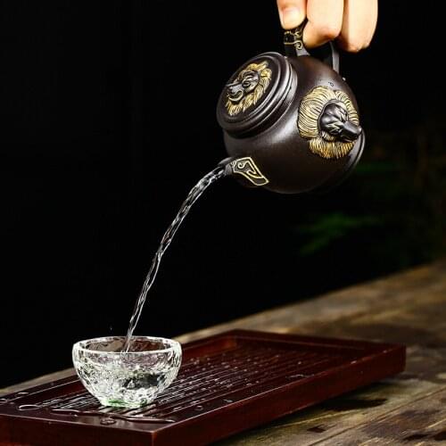 Tea pot purple clay teapots Raw ore black mud Handmade Boutique Tea set beauty kettle customized