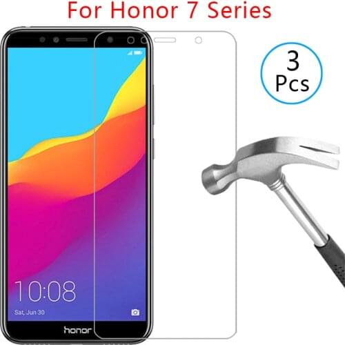 Case on honor 7s 7x 7c 7a pro cover tempered glass screen protector for huawei honer 7 a c x s a7 c7 s7 protective phone coque