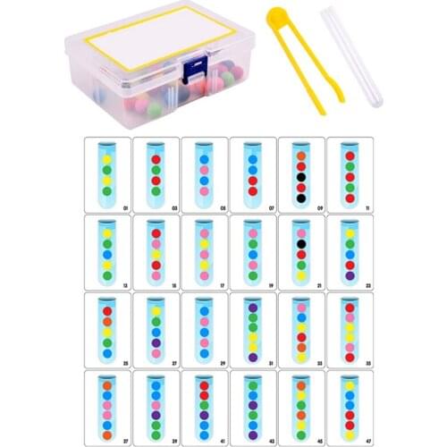 Childrens Educational Toys Clip Beads Wooden Ball Test Tube Baby Concentrated Logic Fine Motor Training Fun Teaching