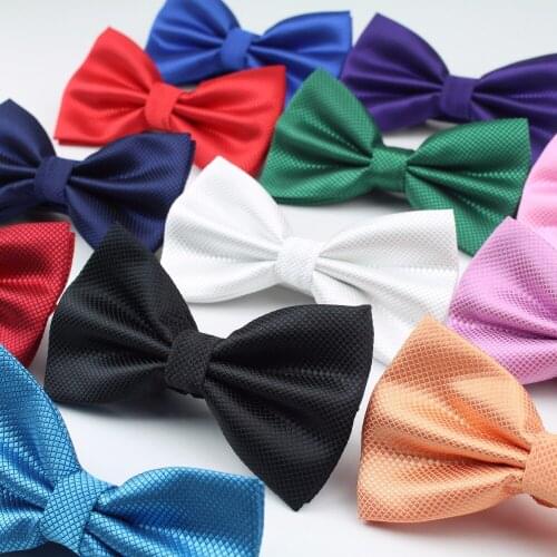 Classical Solid Fashion Bowties Groom Men Colourful Plaid Cravat Grid Male Marriage Butterfly Wedding Bow Ties