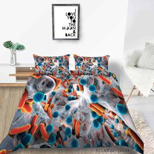 3D Colony Bedding Set Coccus Creative Duvet Cover Bacillus Queen King Twin Full Single Double Colorful Bed Set Comfortable