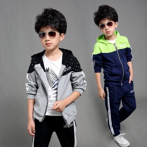 Boys Clothing Sets Tracksuit Children Clothing Set Casual Sports Suits Boys Hoodie Jacket Pants Clothes 4 6 8 9 10 12 13 Years