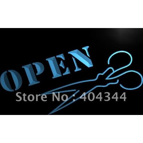 LB272- Open Hair Cut Scissors Shears Sign Neon Light NR home decor crafts