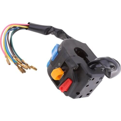 Left Side Motorcycle Handlebar Switch for Indicators Horn Hi Low Beam Head Light Pass Plastic