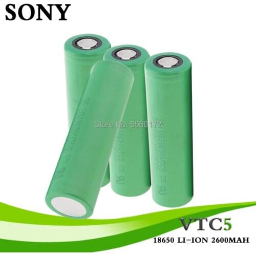 SONY 18650 lithium Li-po battery 2600mAh VTC5 30A High Drain 18650 Li-ion Lithium Rechargeable Battery For Flashlight batteries