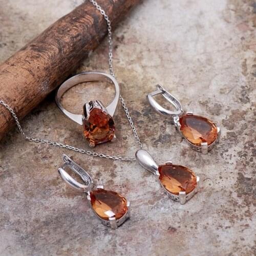 Color Changing Sultan Zircon Silver Set 1712Hand Made Silver Jewellery Set