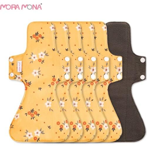 Mora Mona Reusable Washable Cloth Menstrual Pads Breathable Women Feminine Panty Liner Sanitary Napkin Pad