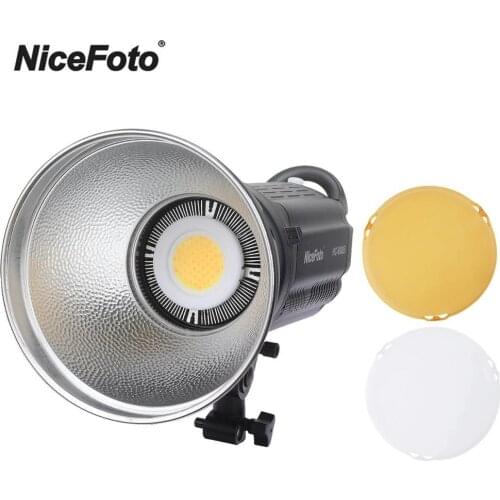 NiceFoto HC600B LED Video Light FSK 2.4G Remote Control CRI95+ 3200K/5600K with Color Filters LCD Display for Studio Photography