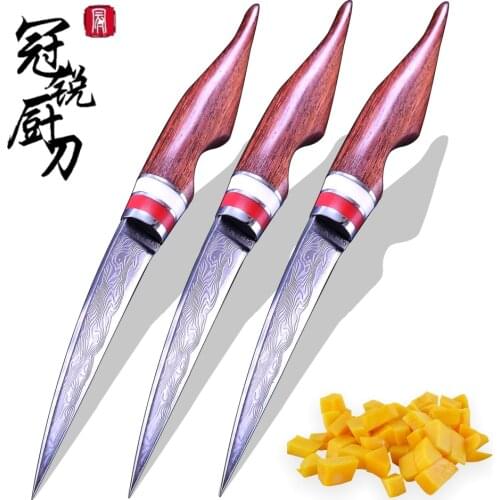 Handmade Paring Knife Hand Forged Damascus Chef Knife Professional Cooking Peeling Carving Kitchen Tools Dropshipping Product