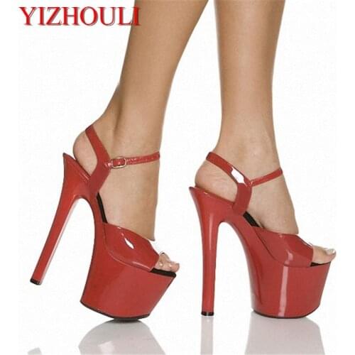 At the end of the super high heels 17cm thick sexy performance Clubs appeal colourful shoes shoes Womens shoes
