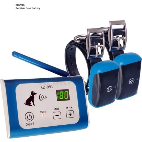 Rechargeable, Waterproof electric pet fence system KD-991c is reliable and safe for pet training collar with remote for 2 dogs
