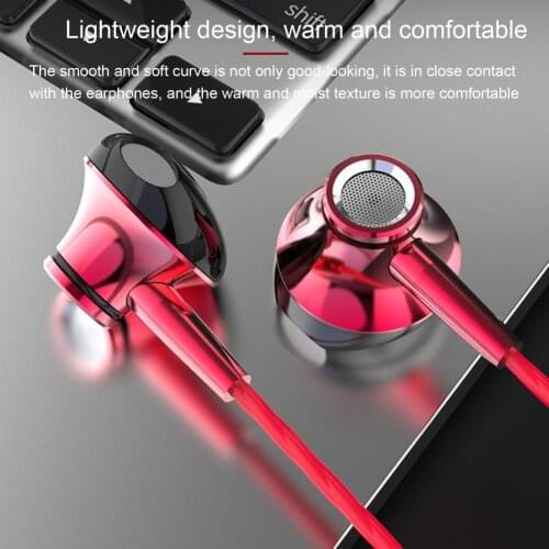 Wired Earbuds Stylish Wide Compatibility Wire Control 1.2m Portable Metal 3.5mm In-ear Earphones for Gaming Dropshipping