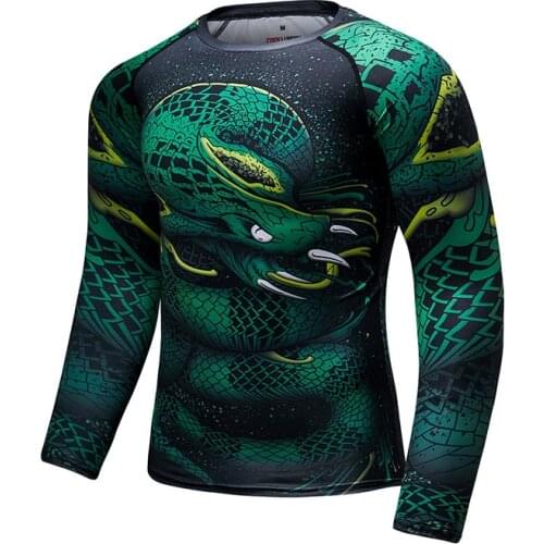 High Quality MMA Gym T-Shirt 3D Printing Long Sleeve Rashguard