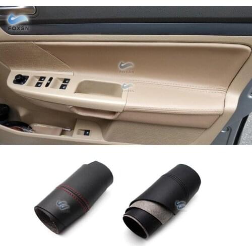 RHD For VW Jetta 2005 2006 2007 2008 2009 2010 / Golf 5 Microfiber Leather Interior Car Door Handle Armrest Panel Cover Trim