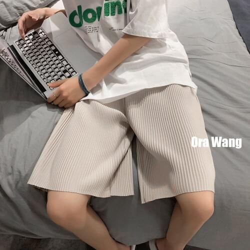 2020 Mens Comfortable Casual Male Shorts Harem Brand Cotton Shorts Loose Solid Color Fashion Trend Wide Shorts Plus Size S-3XL