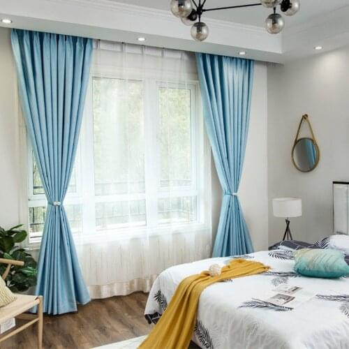 Curtains for Living Room Bedroom Light Luxury Window Jacquard Blackout Fabric High Precision ji li wen Bedroom Living Room