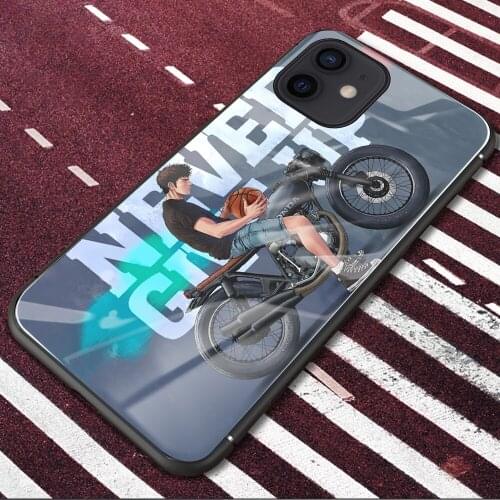 Glass Phone Case TPU Cover case for iPhone SE 2020 6 6s 7 8 Plus X XR XS 11 12 mini PRO MAX Slam Dunk shohoku anime