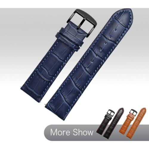 Universal for 18/20/22mm Width Watch Leather Strap For Galaxy Watch 46mm Active 44mm Gear S3 Huawei GT 2 HONOR Magic 2 Watchband