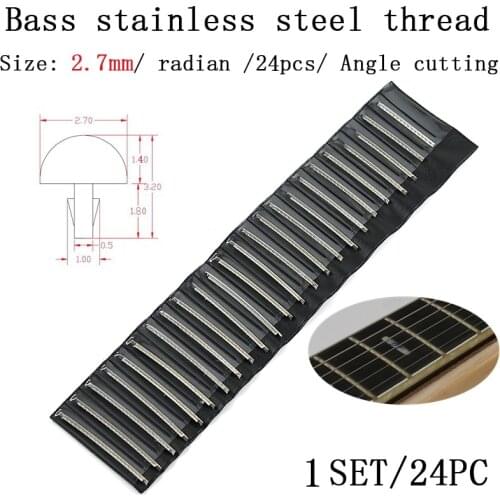 1Set (24 Pieces)Bass stainless steel wire 2.7mm wide tone line Scale line tone wire guitar production material accessories
