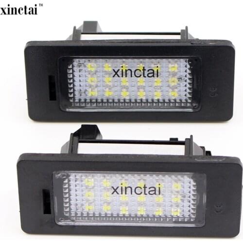 2PCS Xenon White 18 SMD Error Free LED License Plate Light for bmw E70 X5 E71 E72 X6 E39 E60 E61 E82 E90 E93