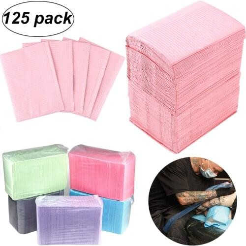 20/125pcs Disposable Tattoo Table Covers Waterproof Clean Pad Sheet Dental Bibs Permanent Makeup Tattoo Transfer Paper Accessory