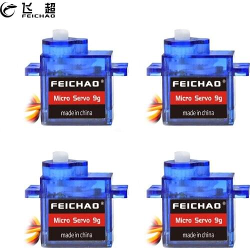 4PCS FEICHAO Classic Servos 9g SG90 MG90S For RC Planes Fixed Wing Aircraft Model Telecontrol Aircraft Parts Toy Motors
