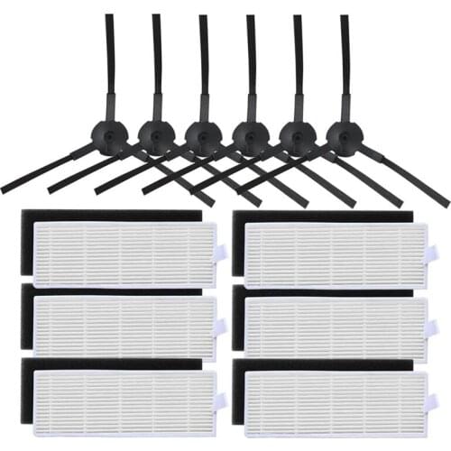 Vacuum Cleaner Accessories,Replacement Filter & Side Brush Kit Compatible for ILIFE A6 A4 A4S Robot Vacuum Cleaner