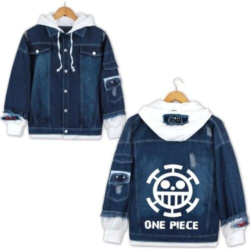 Anime One Piece Luffy Ace Trafalgar Law Cosplay Costumes Hoodies Coat Men Spring Autumn Denime Jacket Coat