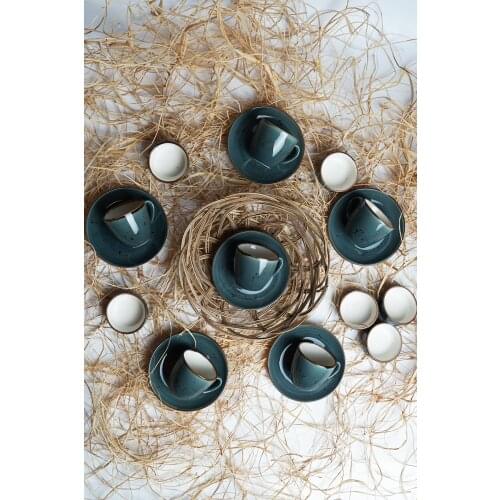 Elegant Porcelain Coffee Cup Set of 18 Luxury Cup and Saucers Plate Set High Quality Turkish Coffee Espresso Tea Cup with Saucer