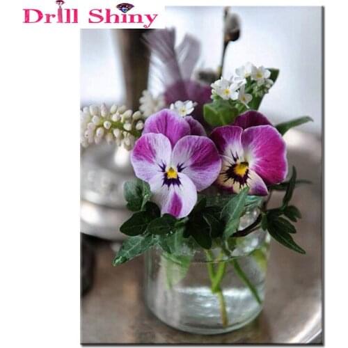 Diy Diamond Painting Purple iris flowers 3D Rhinestone Cross Stitch Kits Diamond Embroidery Needlework Set Home Decor