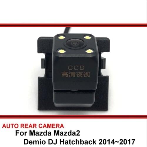 For Mazda 2 Mazda2 Demio DJ Hatchback 2014 -2017 Car rear view camera Auto reverse backup parking Night Vision Waterproof HD