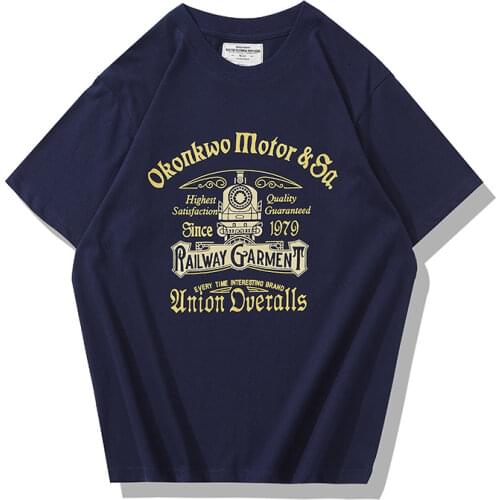 Okonkwo New Locomotive Letter Print T-shirt Outdoor Trekking Fishing Combat Sports Climbing Labor Cycling Short Sleeve Tops