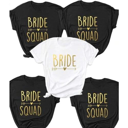 Bride To Be Team Bride T-Shirt Bachelorette Party Decorations Bridal Shower Wedding Decorations Bridesmaid Gift Single Hen Party