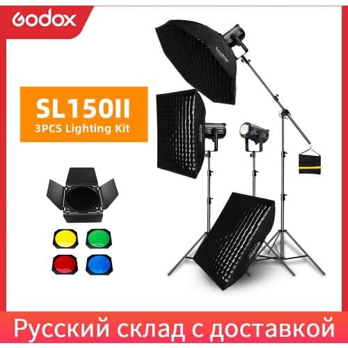 Godox 450W SL-150W SL150II Continuous Light Studio LED Light,Softbox,Light Stand, Studio Boom Arm Light Stand