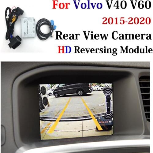 Car Rear Front Camera DVR Interface Decoder Module For Volvo V40/V60 2015~2020 Original Display Upgrade Parking Assist System