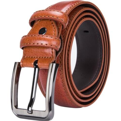 3.3cm/3.6cm Casual Mens Vintage Belt Pin Buckle Cowskin Cowboy Red Brown Leather Belt for Men Slim Narrow Thin Leather Belts