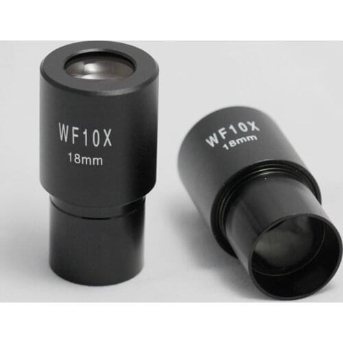 New Pair WF 10x /18mm Eyepiece For Compound Microscope 23.2mm
