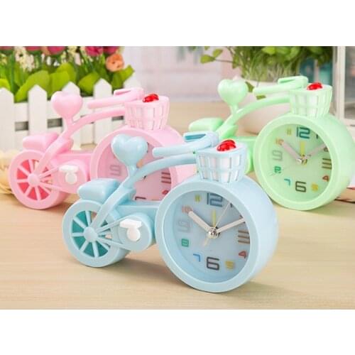 New arrival candy color bicycle alarm clock creative gift W9548
